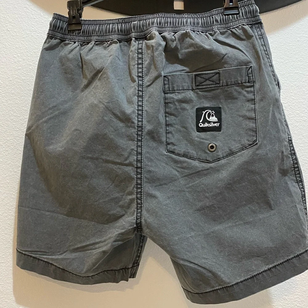 Quiksilver Boys Black Acid Wash Taxer Pull On Walk Shorts - Medium/12 - Picture 7 of 13